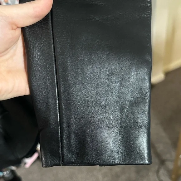 Jim and Mary Lou Black 100% Leather Jacket Vintage XS - Picture 7 of 11